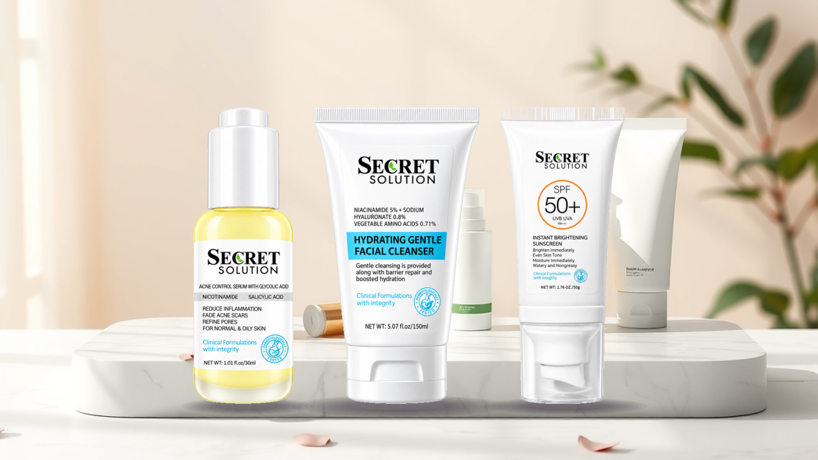 Acne Control and Brightening Skincare Combo
